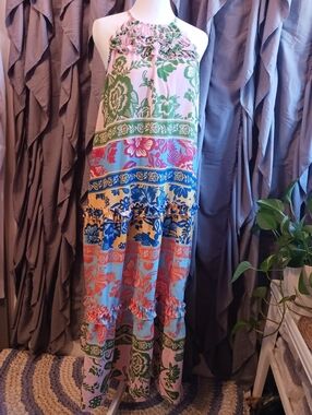Grace Karin Tropical Maxi Dress Womens S NWT Lightweight Sleeveless Coastal